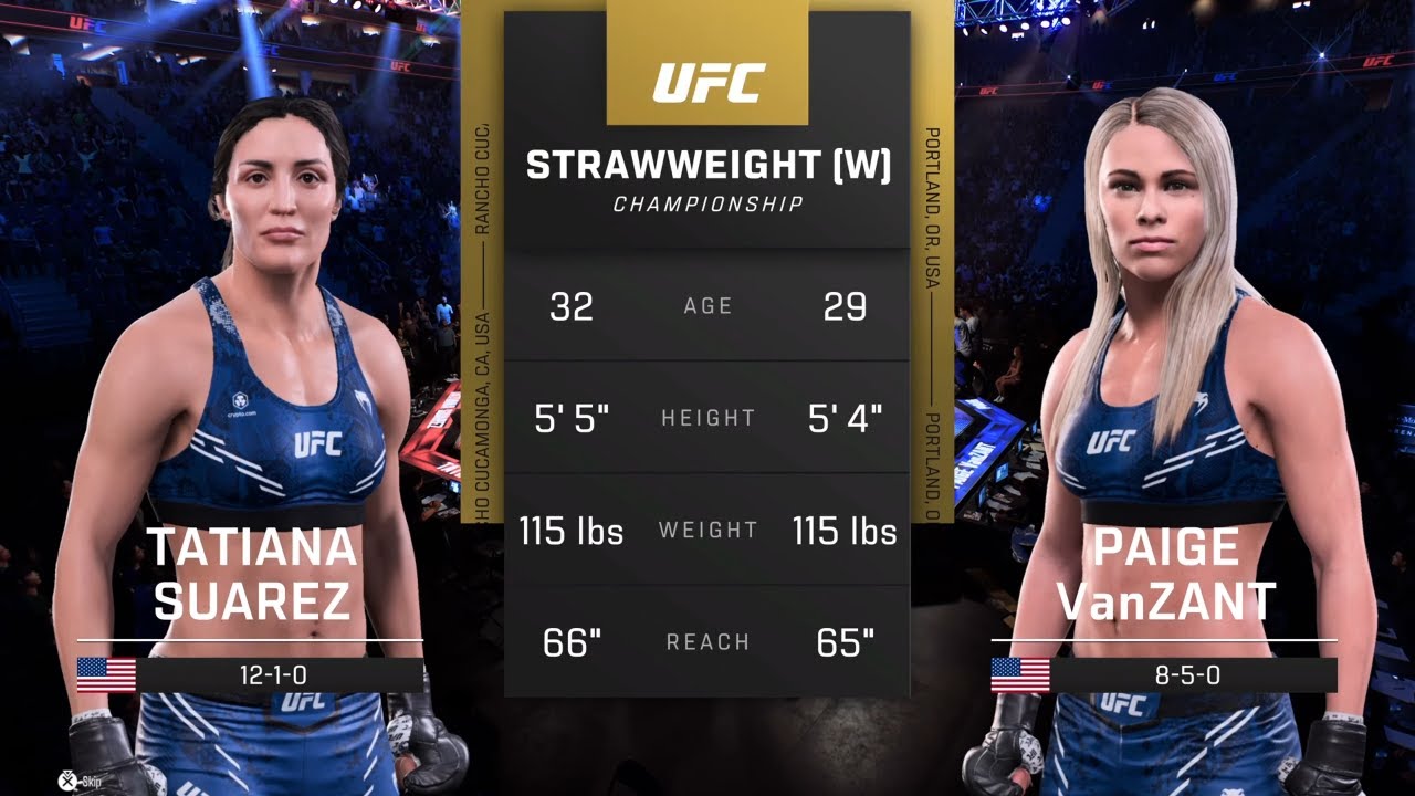 EA Sports UFC 5 Gameplay Tatiana Suarez vs Paige VanZant