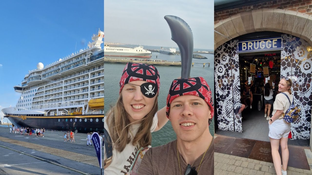 Disney Cruise to Bruges Day 2 Vlog - 17/8/24  - A day in Bruges & Pirate Night #disneydream #cruise