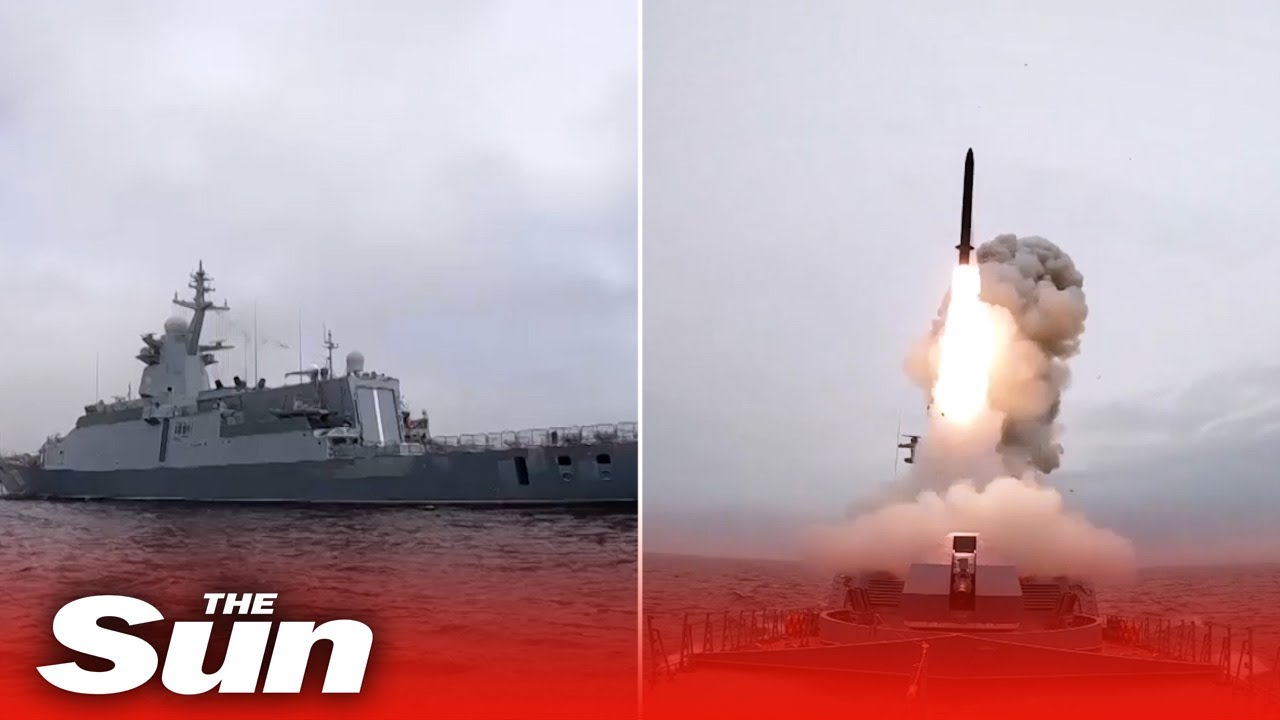 Russian warship fires missile at target over 300km away in training exercise