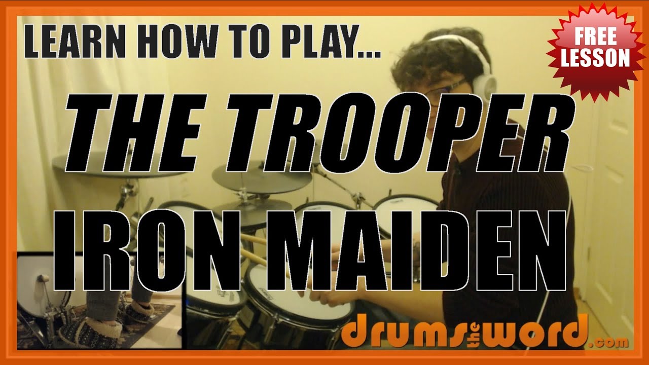★ The Trooper (Iron Maiden) ★ FREE Video Drum Lesson | How To Play FILLS (Nicko McBrain)