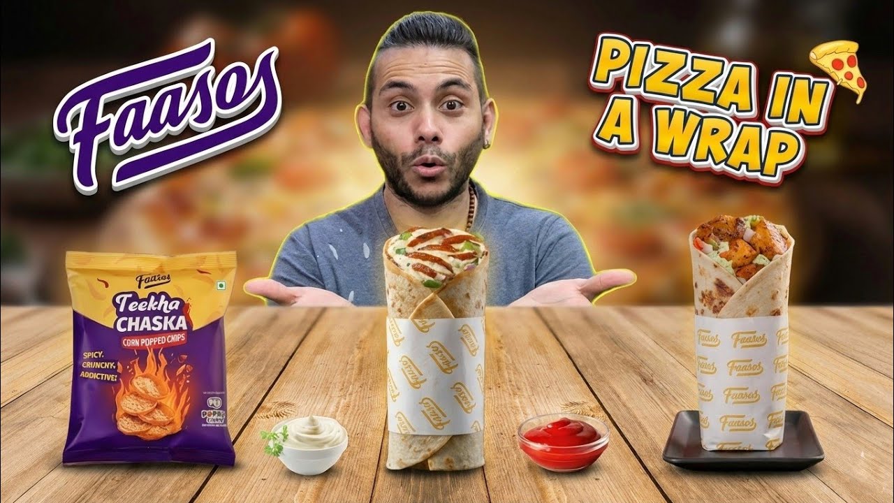 Faasos Teekha Chaska Chips CRAZY ! ( Tandoori Soya Chap & Baked Chicken Pepperoni Wrap )