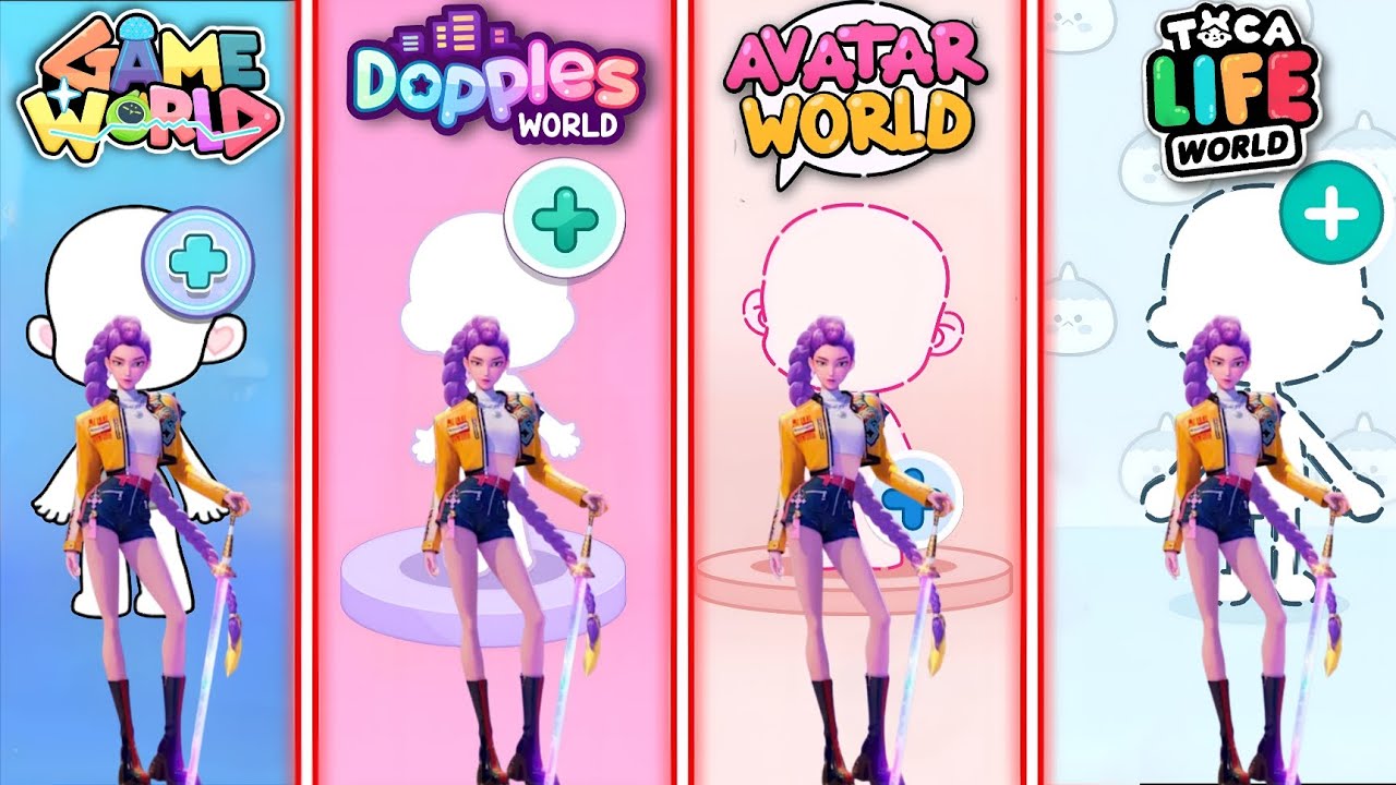 How To Make Rumi 💜✨from K-pop Demon Hunters in 4Gameplay! #avatarworld #dopples #tocaboca #gameworld
