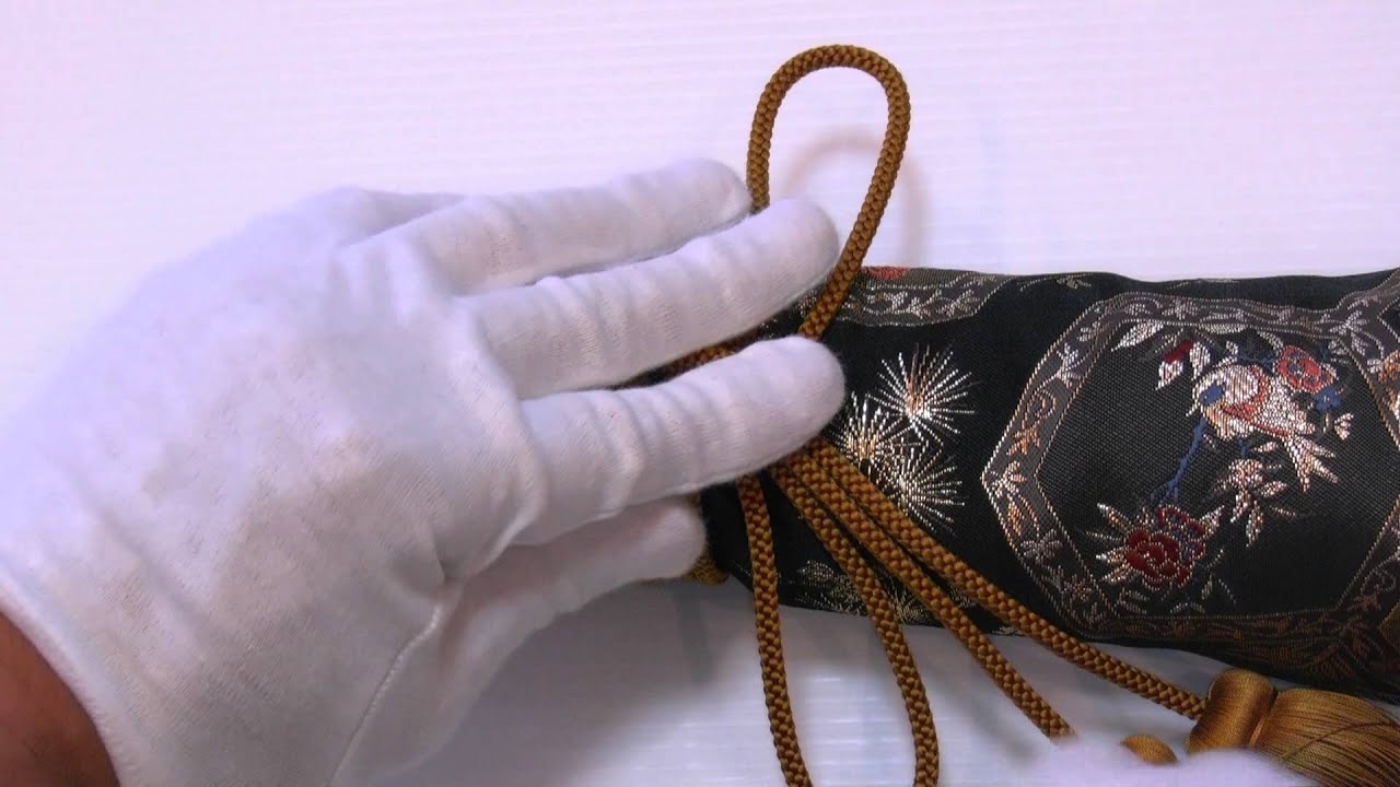 房紐の結び方 日本刀の拵袋編 how to tie a husahimo