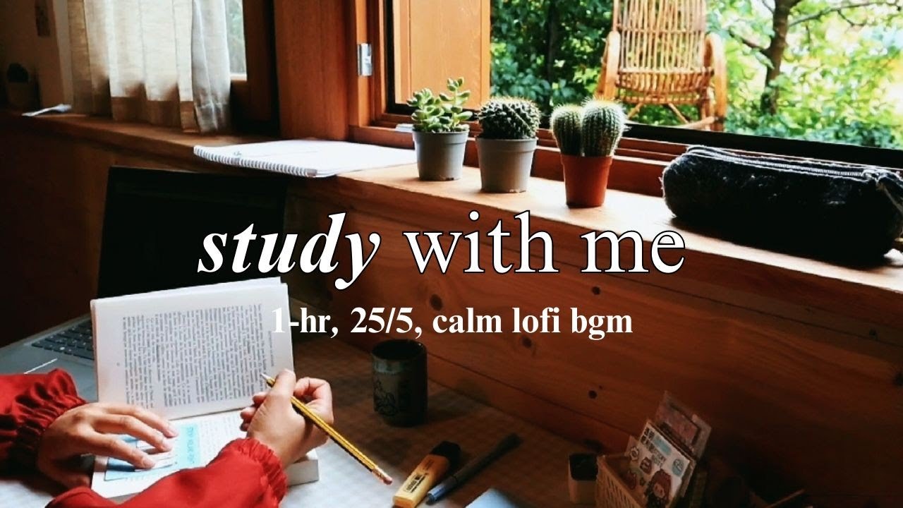 1 Hour Study With Me 🌧️ | Pomodoro 25/5, Lofi, Rainy Day
