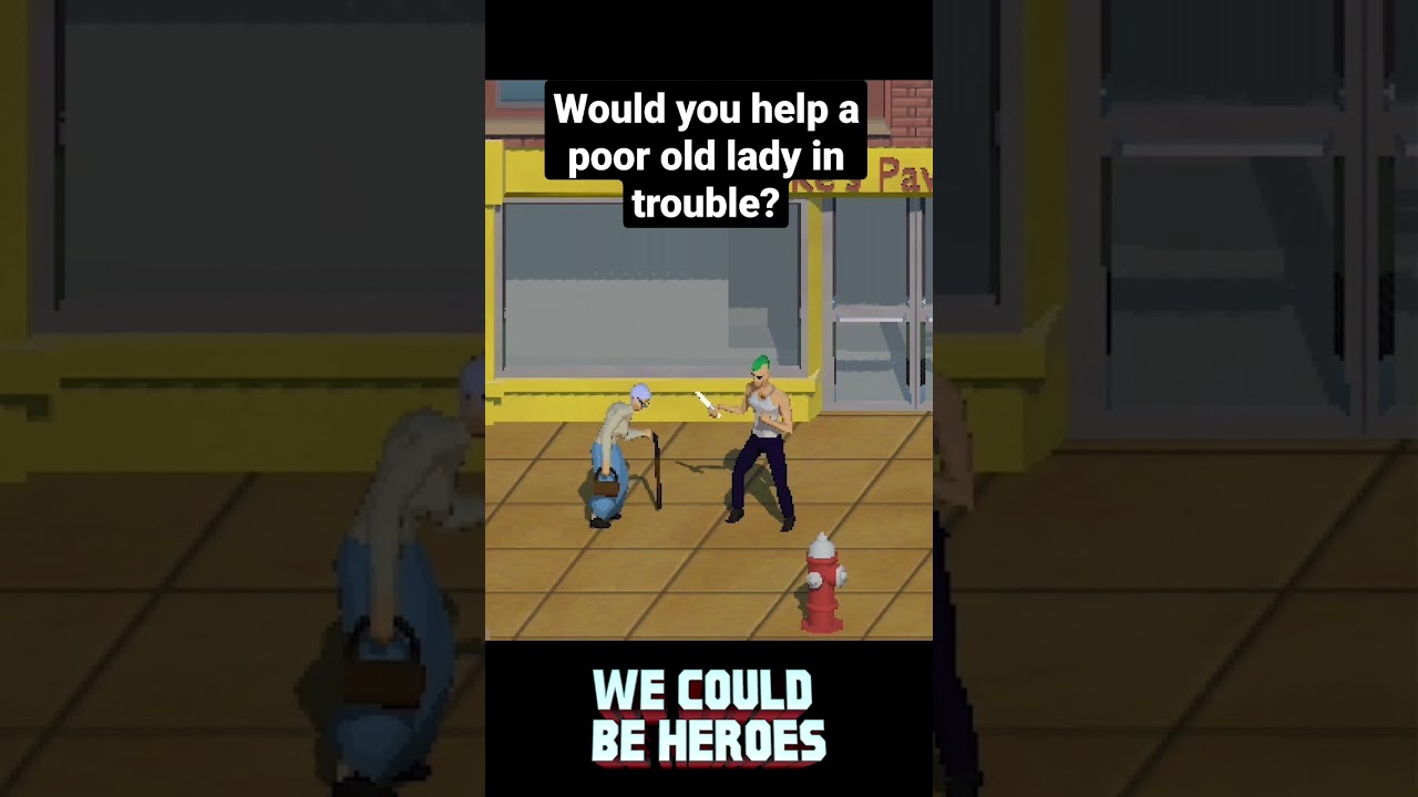 Old Aunt Doris takes a walk. We Could Be Heroes - Pixel Art Retro Beat em up.