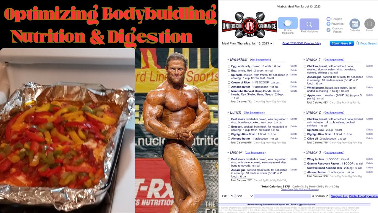 Optomizing Bodybuilding Nutrition & Digestion 10 20 2023