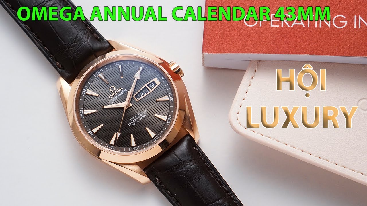 [ OMG vàng đúc 43mm ] Omega Aqua Terra 150m Annual Calendar 231.53.43.22.06.001 | 23153432206001