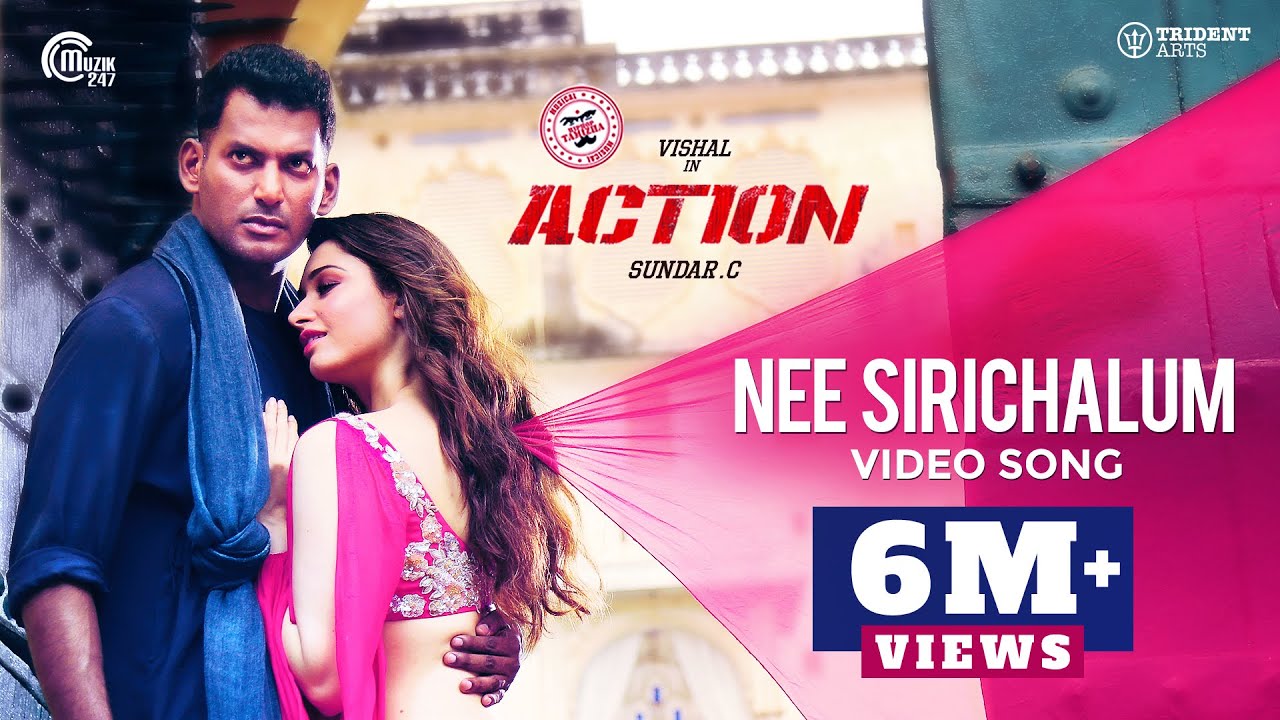 Action | Nee Sirichalum Video Song | Vishal, Tamannaah | Hiphop Tamizha | Sadhana Sargam | Sundar.C