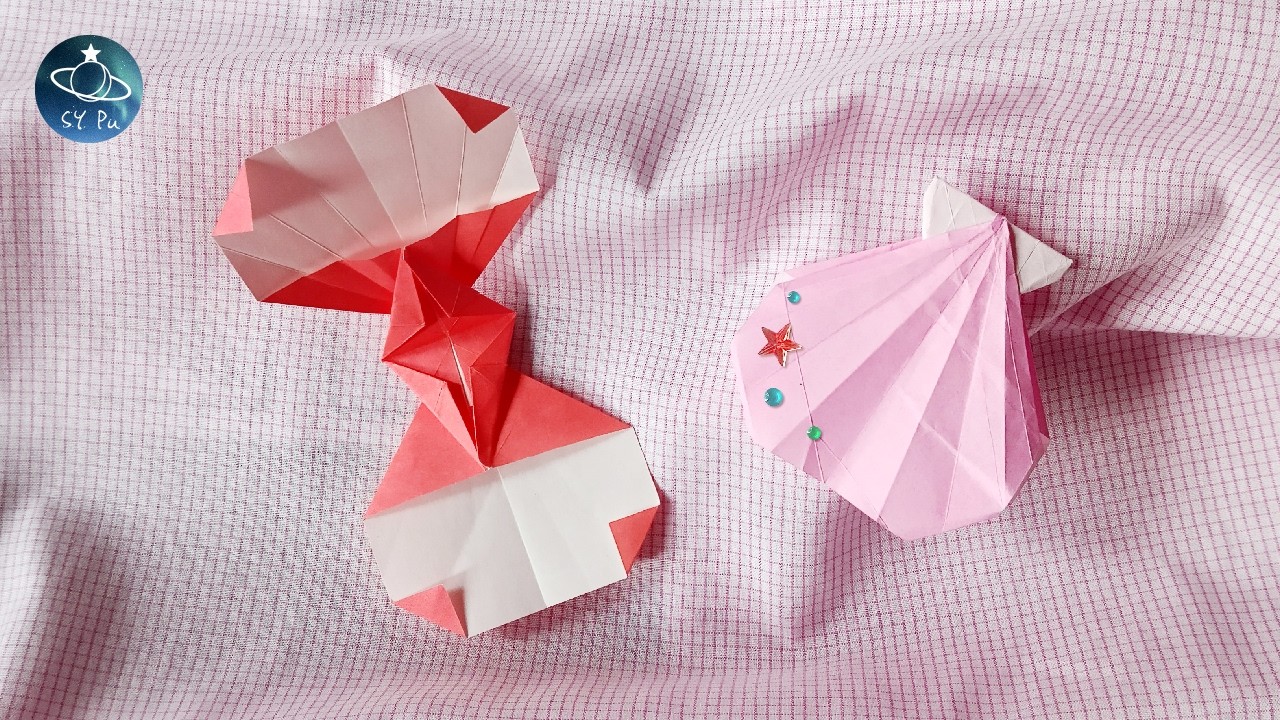 Fan Shell / Scallop Compact Easy Origami Tutorial║扇貝 粉盒 簡單摺紙 教學║ホタテ貝 シェル コンパクト 簡単 折り紙