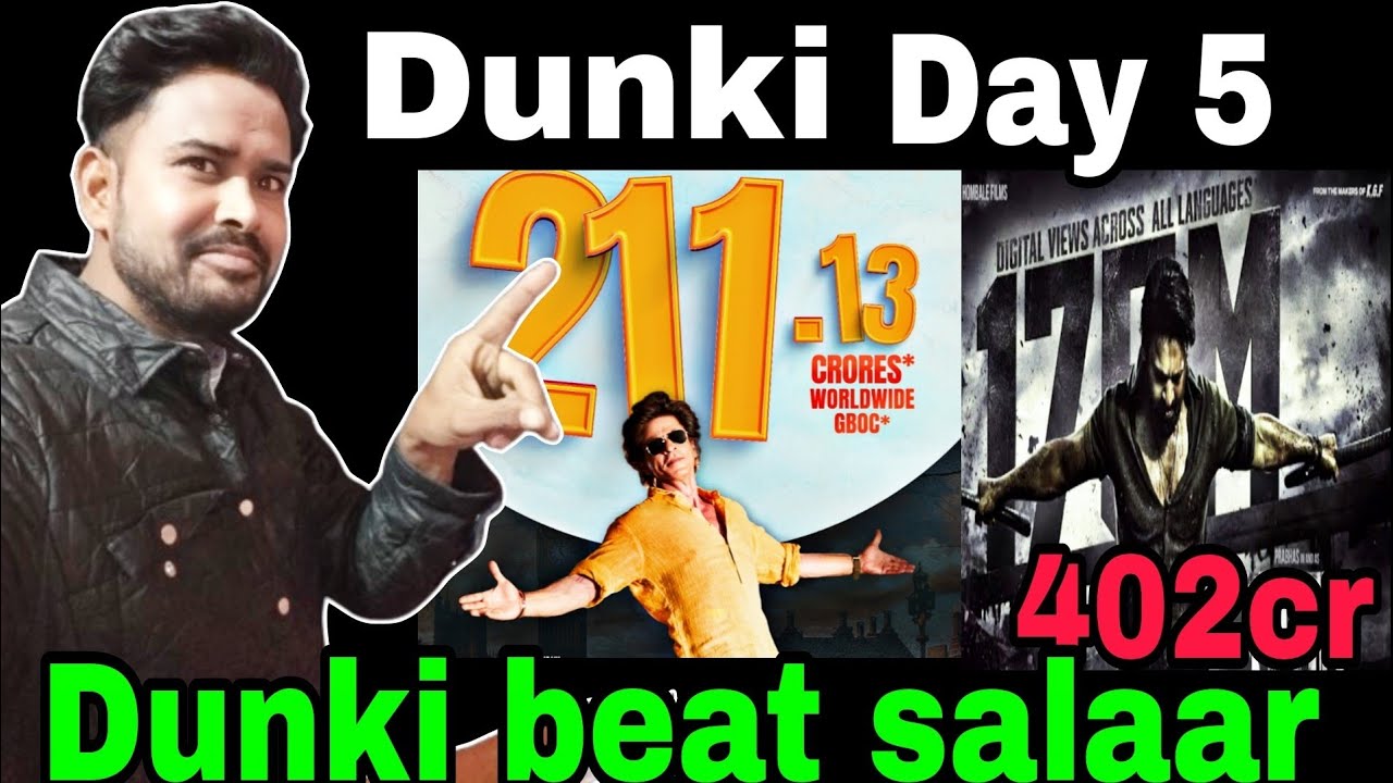 Dunki Total Collection Worldwide Day 5 Dunki Beat Salaar Overseas collection