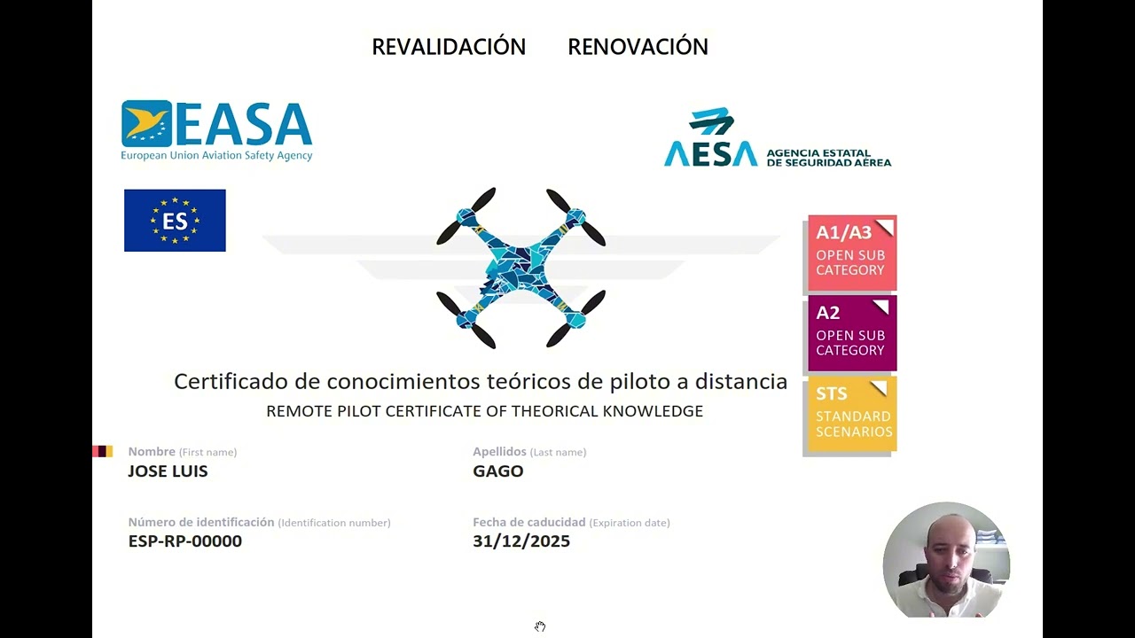 Revalidar y renovar certificados piloto de drones