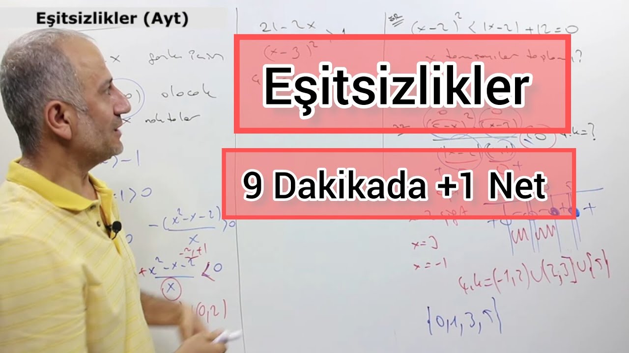 9 Dakikada  Eşitsizlikler | +1 Net #öğrenmegarantili