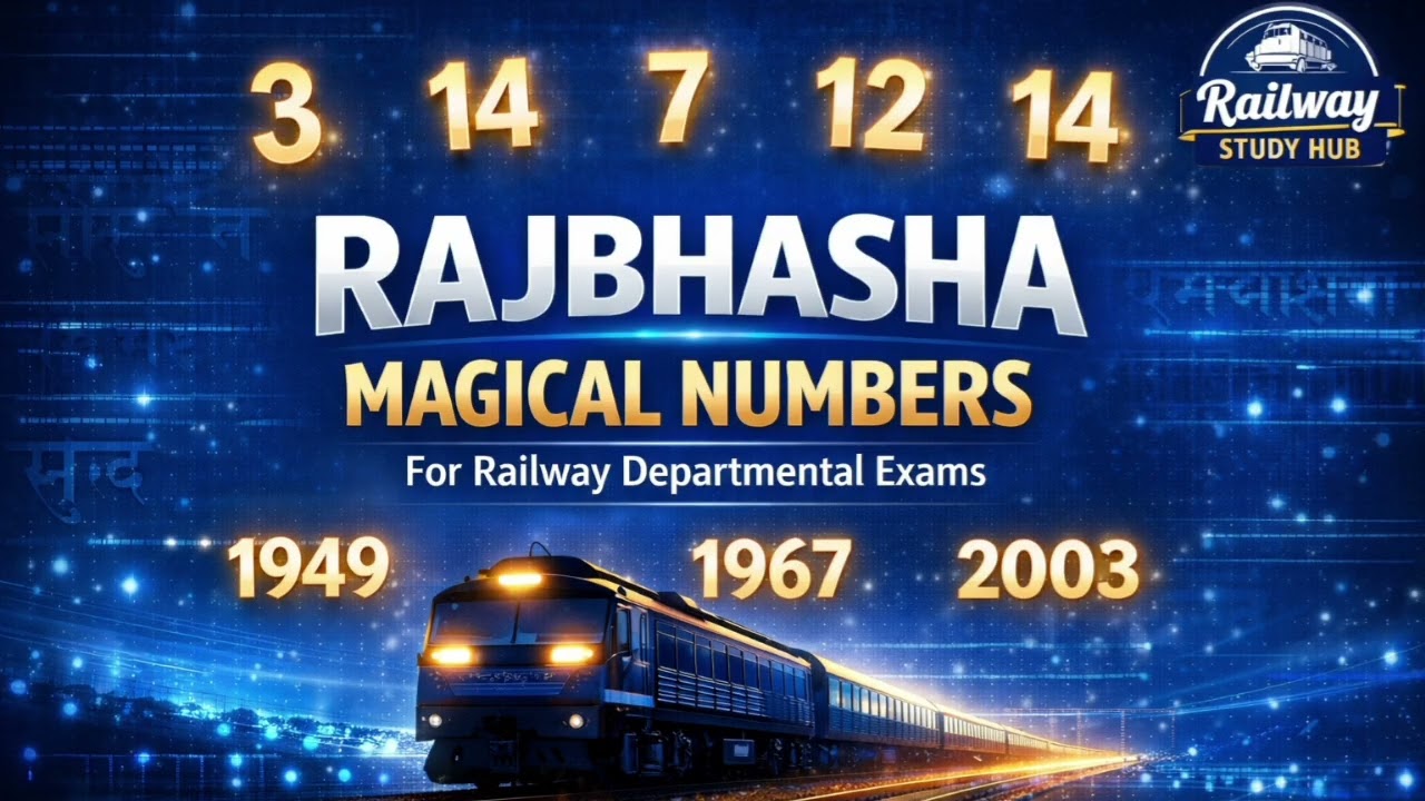 Official Language (Rajbhasha Hindi) – Important Numbers to Remember for Railway Departmental Exams