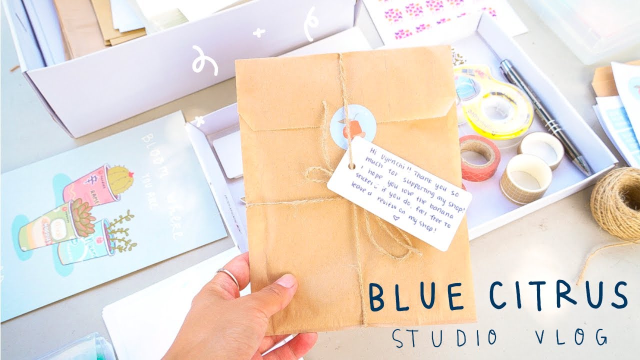 Studio Vlog | Packing etsy orders on vacation
