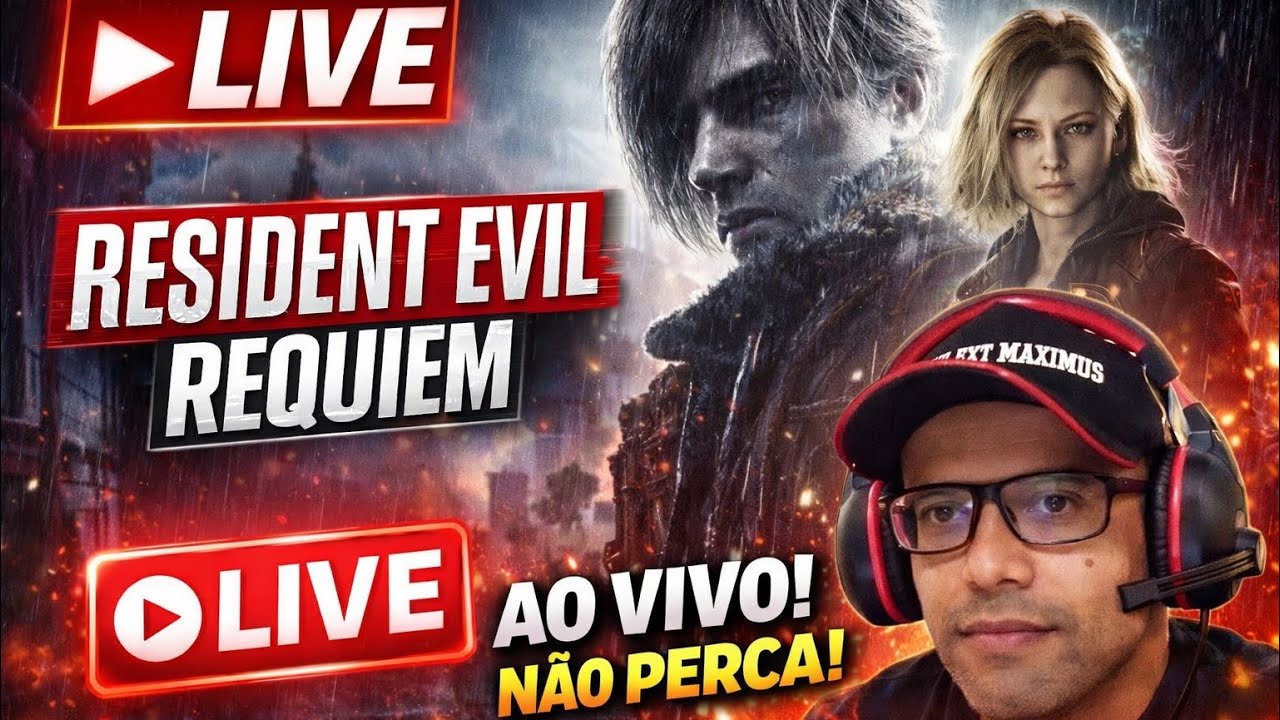 Resident Evil Requiem, minha reação jogando ao Vivo #4 #gameplay #residentevilrequiem #games 