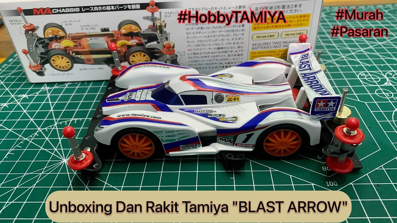 Unboxing dan Rakit Tamiya BLAST ARROW, Mini 4 WD Starter Pack (MA Chassis)