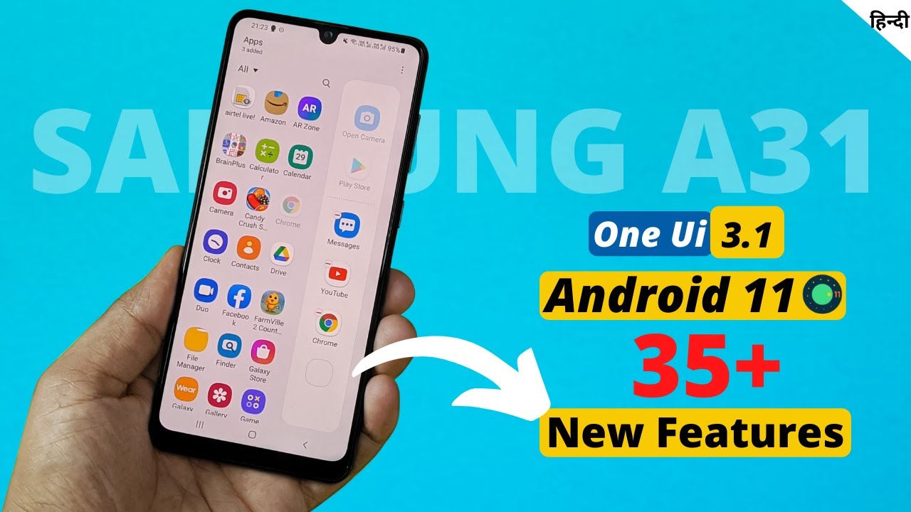 Samsung A31 One Ui 3.1 + Android 11 Update 35+ New Features | Samsung A31 One Ui 3.1 New Features