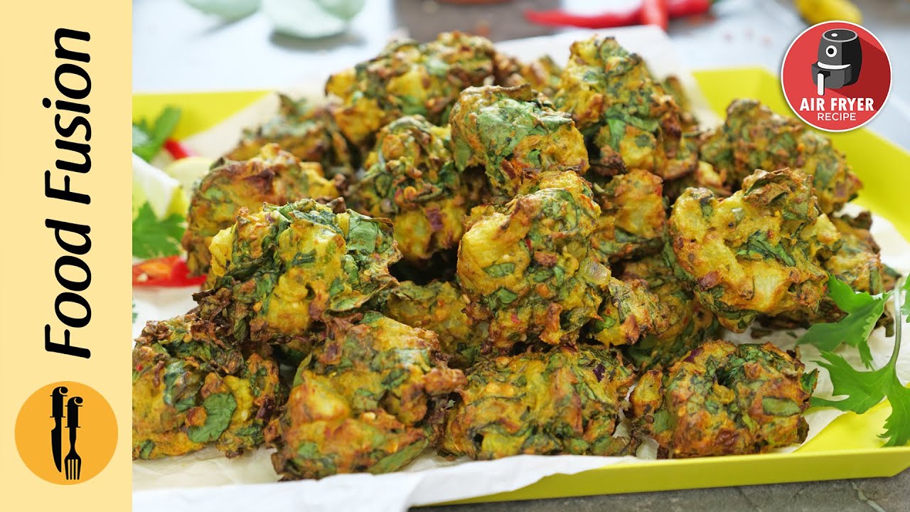Aalo Palak Pakora in Air Fryer - Iftar Special Recipe by Food Fusion