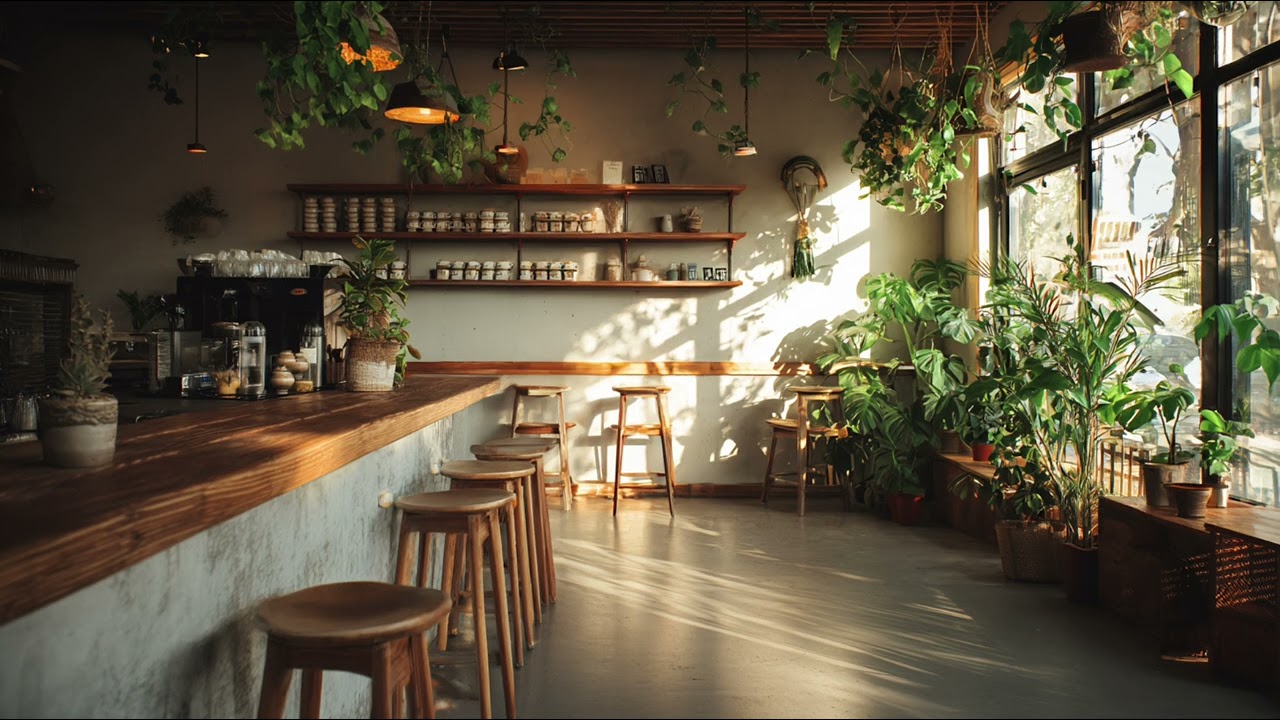 Smooth Relaxing Jazz Café ☕ Coffee Shop Ambience Music for Study, Work & Stress Relief