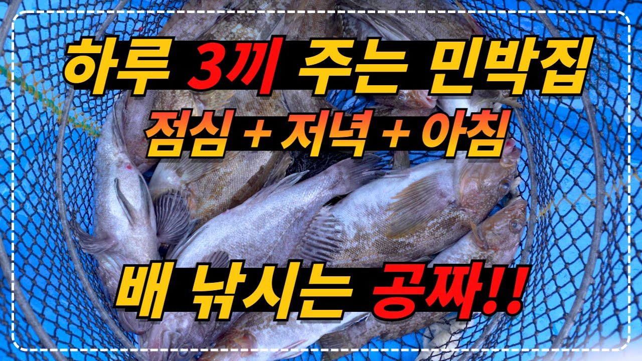 전북 군산_요즘 민박집 클라스 환상적인 해산물 3끼 식사와 배낚시 그리고 숙박까지 모두 포함