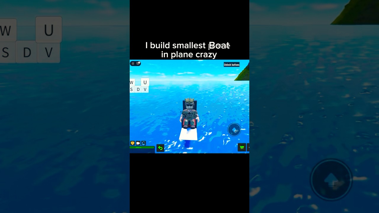 I build smallest boat in plane crazy #roblox