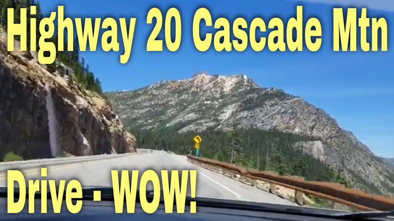 Beautiful Drive Down Cascade Mountains from Washington Pass in Washington State