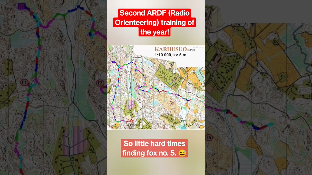 Radio orienteering track form Karhusuo. 7.5.2023