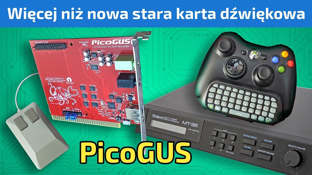 PicoGUS coś więcej niż nowa stara karta dźwiękowa. Obsługa myszy i gamepadów USB pod DOS.