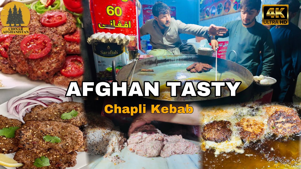 The Art of Chapli Kebab in Kabul, Afghanistan |4k|