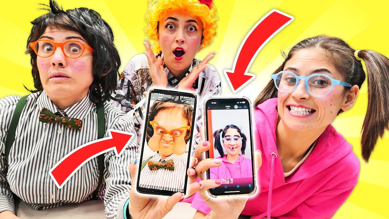 Komik video! Okutay ve Cicisu filtre uygulamasıyla &ouml;ğretmenlerine video g&ouml;nderiyor!