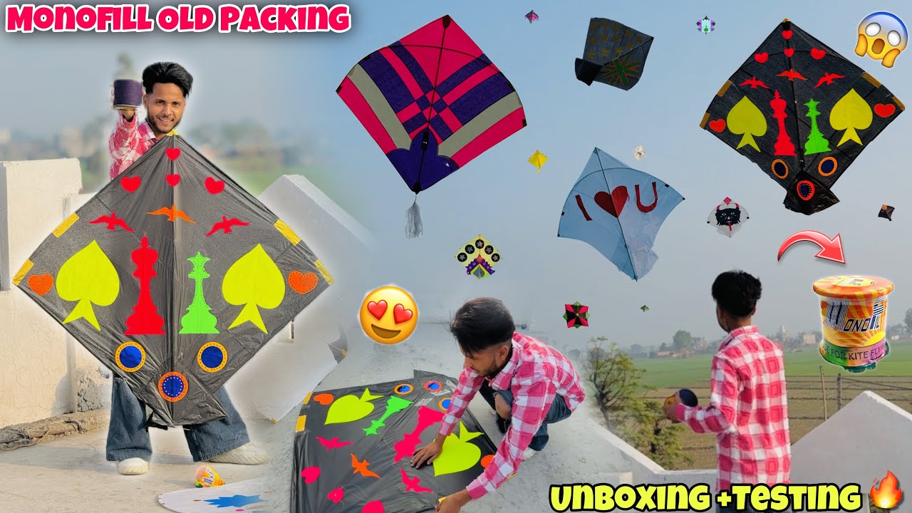 UNBOXING + TESTING MONOFILL OLD PACKING😍 || Flying Biggest Kites🪁 || Gattu Stash 2025🔥💯