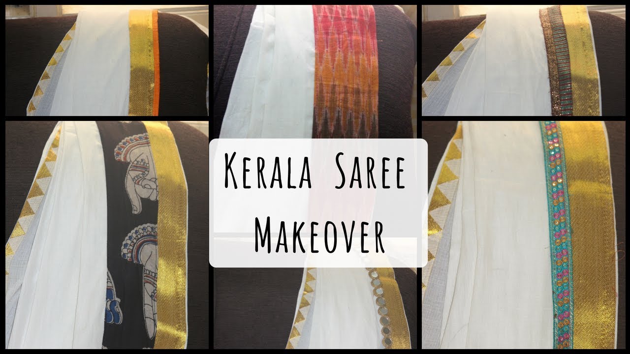 kerala Saree Makeover | Kasavu saree | Set saree onam
