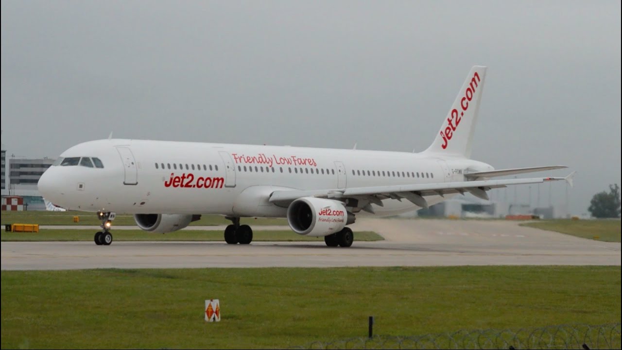 Jet2 / Titan Hybrid | A321-211 | G-POWN | Takeoff At Manchester Airport | HD