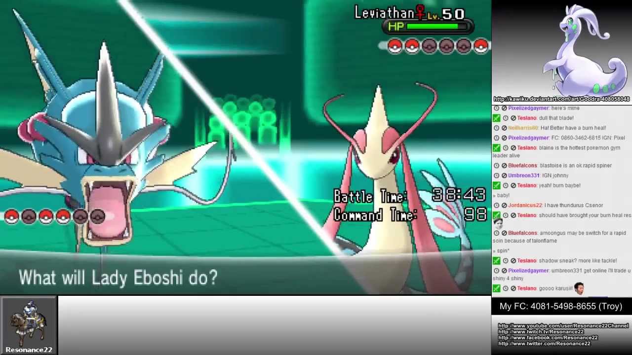 Pokemon X/Y Wifi Battle #8: Resonance22 vs Karusii (Mega Gyrados)