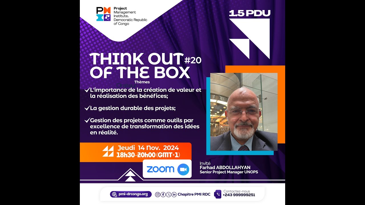 Think Out Of The Box #20 avec Farhad ABDOLLAHYAN, PMP, PMI-RMP, PMO-CP
