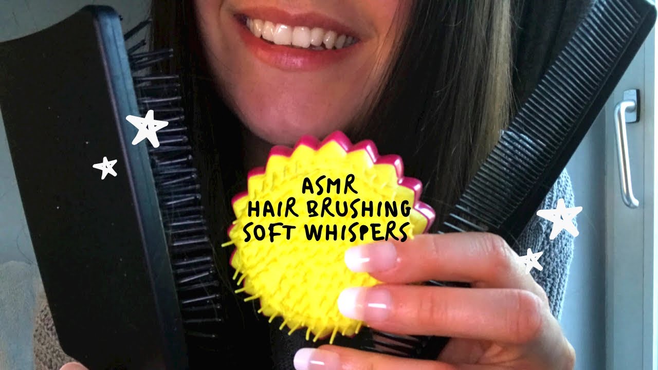ASMR HAIR BRUSHING (Soft Whispers)