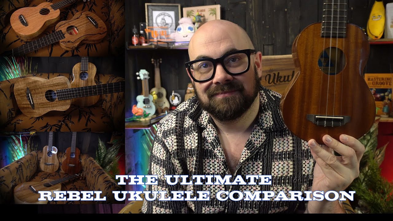 ВИДЕО REBEL UKULELE - 15 x сопрано/концерт/тенор/баритон, подробное сравнение