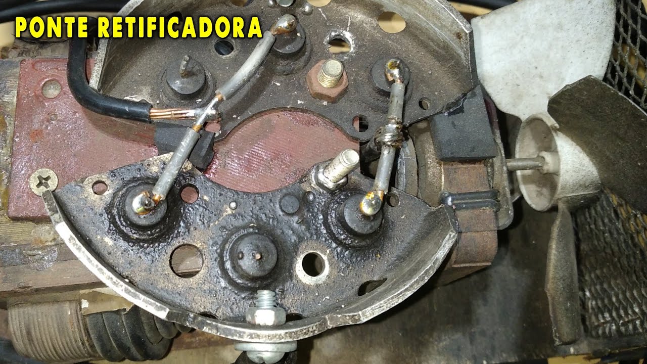 CARREGADOR de BATERIA CASEIRO com PONTE RETIFICADORA de DIODOS de ALTERNADOR  Press Fit