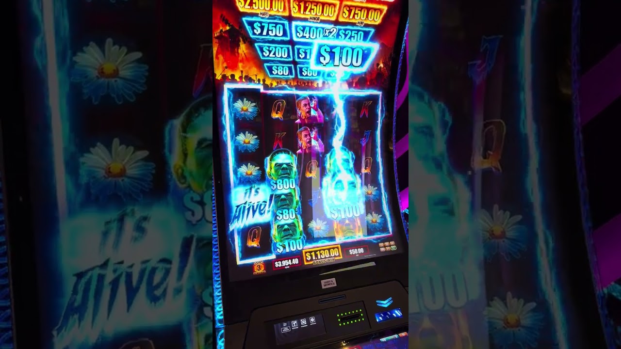 Eight Free Games on FRANKENSTEIN! #slots #casino #gambling