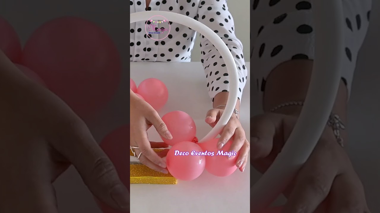 🎈Cómo hacer un centro de mesa facil con globos para fiesta de cumpleaños de la tematica de Barbie?