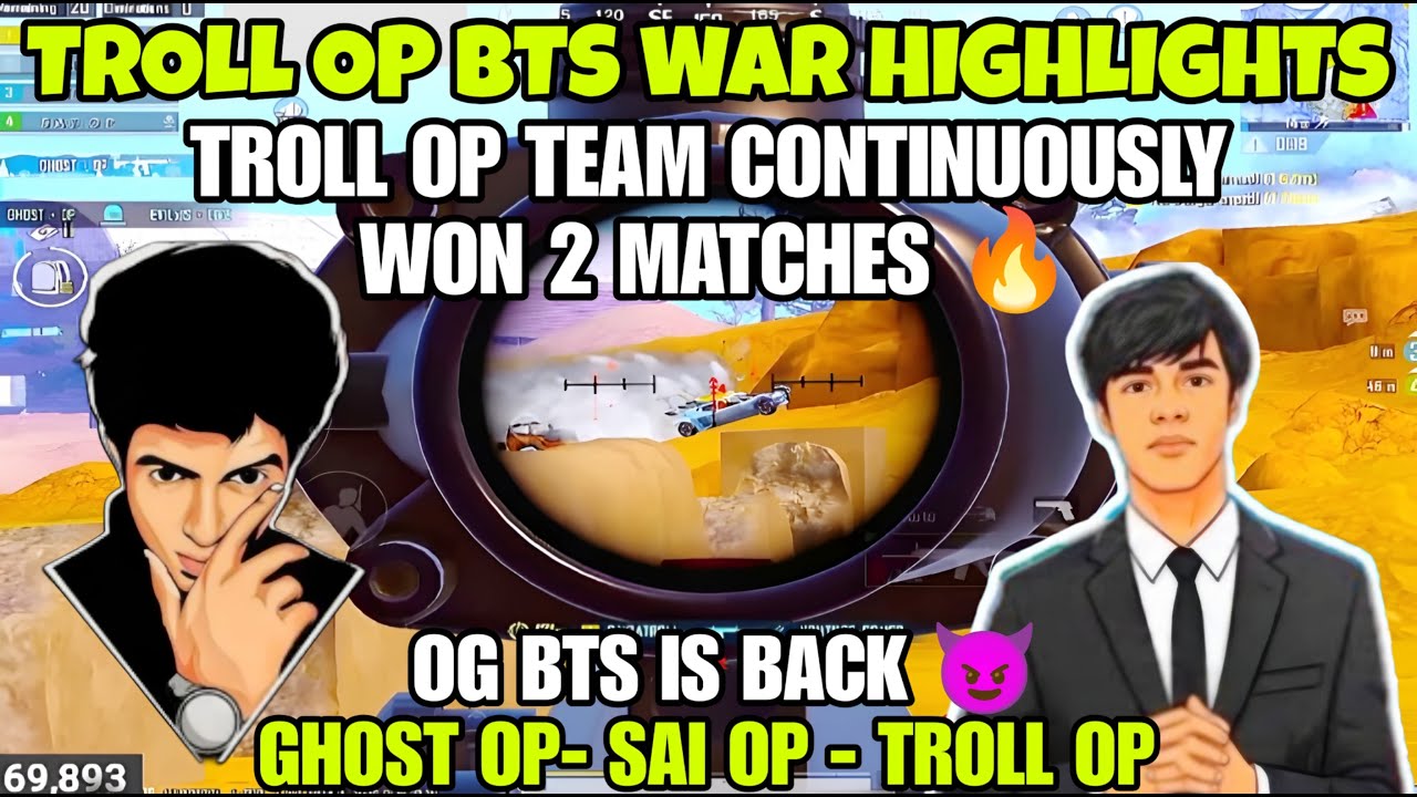 TROLL OP BTS WAR RAW CLIPS AND LAST ZONE GAMEPLAY 🔥 | TROLL OP #trollop #madan