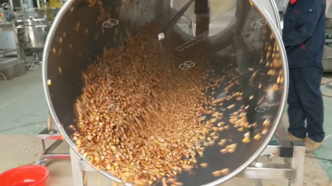 Peanut Almond Nuts Seasoning Tumbler With Powder Delivery System&Syrupy Spraying System