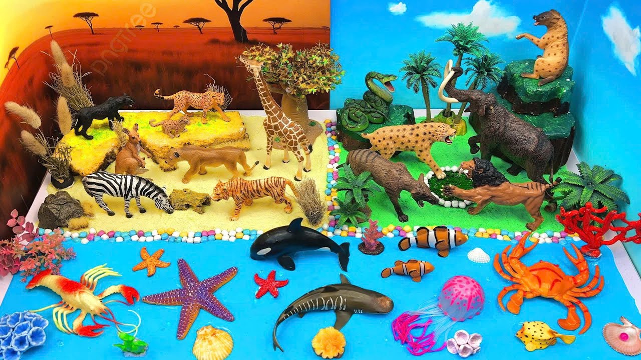 День приключений в мире животных 🌍🦁🐘🐠 | Лес – Саванна – Океан 🌴🌊