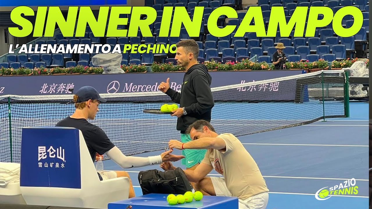SINNER IN ALLENAMENTO A PECHINO e il SORTEGGIO - Il video racconto di Lorenzo Ercoli