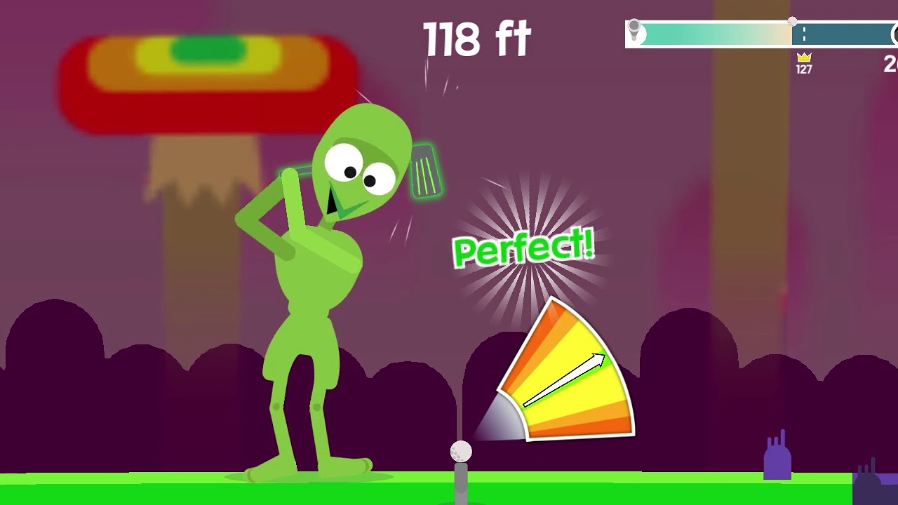 golf orbit perfect shot to the rainbow planet
