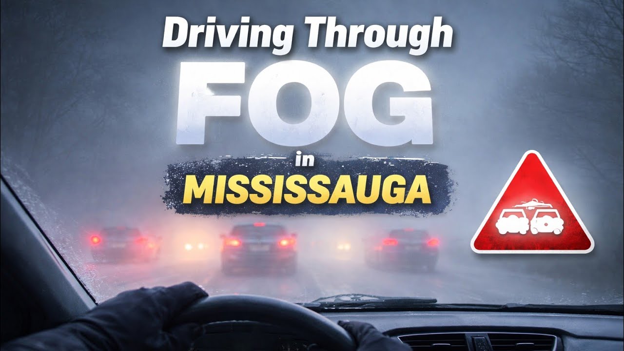 Driving Through Mississauga Fog:Winter Haze Ambiance 2025