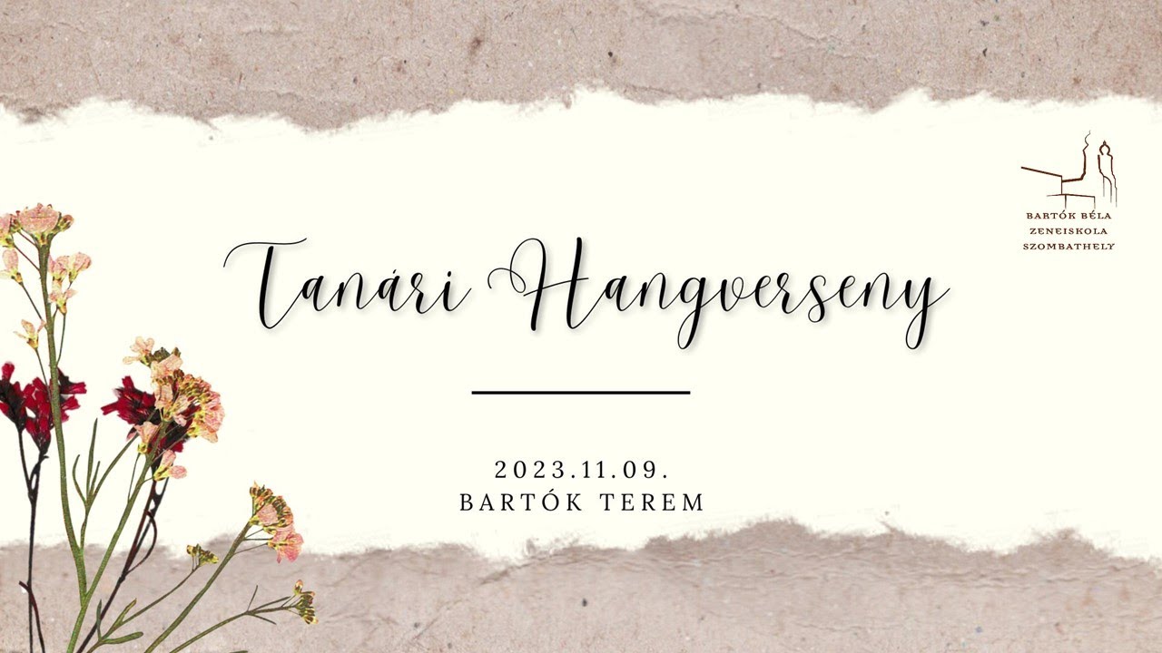 Tanári hangverseny – 2023. november 9.