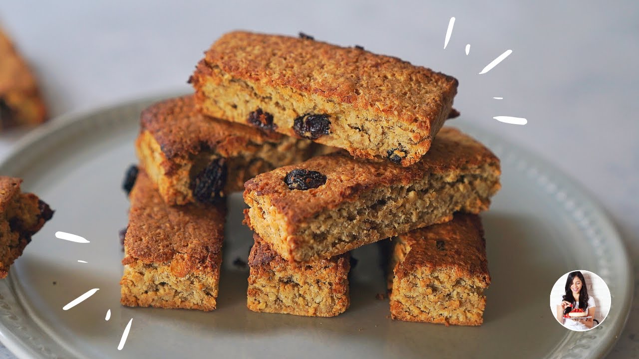 BARRITAS DE AVENA Saludables | SÓLO 4 ing-  | Auxy  | veg
