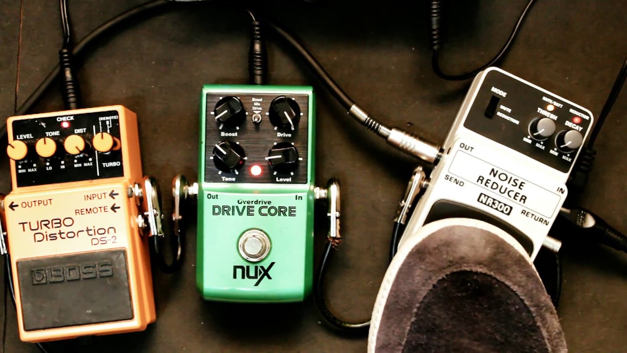 Behringer NOISE REDUCER NR300 Demo + NUX Drive Core + BOSS TURBO Distortion DS-2