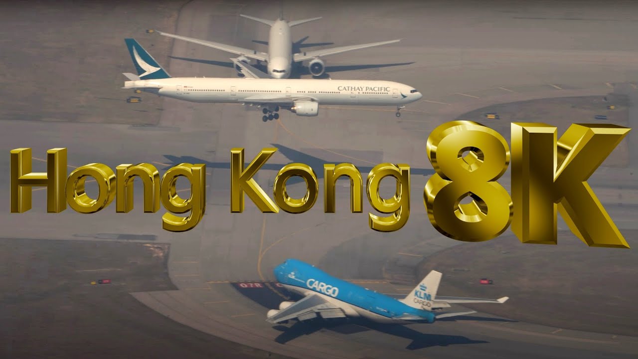 Hong Kong Airport KLM 747 ATLAS & Cathay 777 with Air Traffic Control VHHH